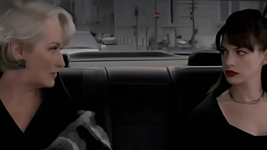 アンドレアとミランダが車の中で話すシーン